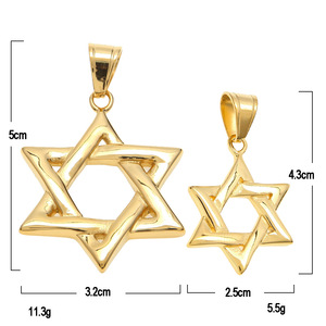Collana con Stella di David in Acciaio Inossidabile per Uomo, Ciondolo con Simbolo Religioso, Idea Regalo - Product Image 3