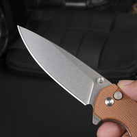 Couteau pliant RX Mikata avec poignée antidérapante, couteau compact D2, couteau de poche, choix idéal pour les loisirs, le travail, la randonnée, le camping