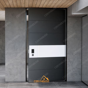 Porte d'entrée moderne de luxe en aluminium moulé avec serrure intelligente - Product Image 3