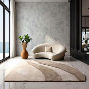 พรมขนแกะสีเบจทำมือกันลื่นกันน้ำได้สำหรับบ้านสำนักงานห้องนั่งเล่นห้องเด็กขนาดต่างๆ - Product Image 6