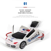 Best Seller eléctrico 360 rotación deformación automática Puerta Abierta Universal rueda conducción políticas coche juguetes con luz LED música