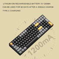 Keyboard Gaming Mekanik Hot Ancreu A100 Wired RGB 100 Tombol Hot Swap 2.4G Wireless