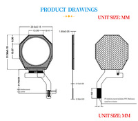 Écran LCD TFT semi-réfléchissant semi-transparent de 0,96 pouce 480*480 LPM010R030B Module circulaire RGB IPS Montres intelligentes Maison