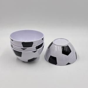 ชามใส่อาหาร/ขนมสำหรับเด็ก ขนาดเล็ก 13 ซม. / 550 มล. ปลอดสารพิษ รูปทรง<span class=keywords><strong>ฟุตบอล</strong></span>เมลามีน เหมาะสำหรับปิกนิกและงานเลี้ยงสังสรรค์ - Product Image 4