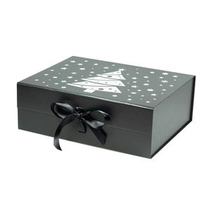 Boîte en carton haut de gamme avec fenêtre en forme d'arbre pour motif étoilé, produit mystère, décoration de Noël, <span class=keywords><strong>emballage</strong></span> cadeau pour festival - Product Image 3