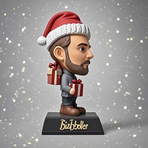 Destek özelleştirilmiş noel tema serisi noel baba kalıp reçine zanaat Bobble kafa bebek hediyelik eşya için süsler olarak kullanılabilir