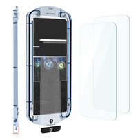 Protection d'écran en verre trempé anti-poussière, anti-lumière bleue, installation facile, colle intégrale, dureté 9H, qualité AAA, sans bulles, vente en gros