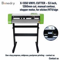 Plotter de corte de vinilo con prensa térmica X-1350, alimentación de 1350 mm, corte de 1260 mm, contorno manual, motor paso a paso, Signmaster para pegatinas, calcomanías y letreros
