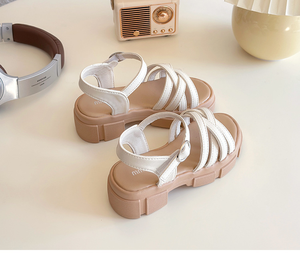 Chaussures pour enfants, nouvelles sandales d'été pour filles, style princesse, douces et élégantes, à semelle épaisse, style romain - Product Image 5