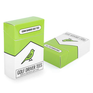 Boîte à cigarettes durable au design personnalisé, tees de golf en bambou/bois avec impression de logo, 83 mm, tees de golf de marque OEM - Product Image 3