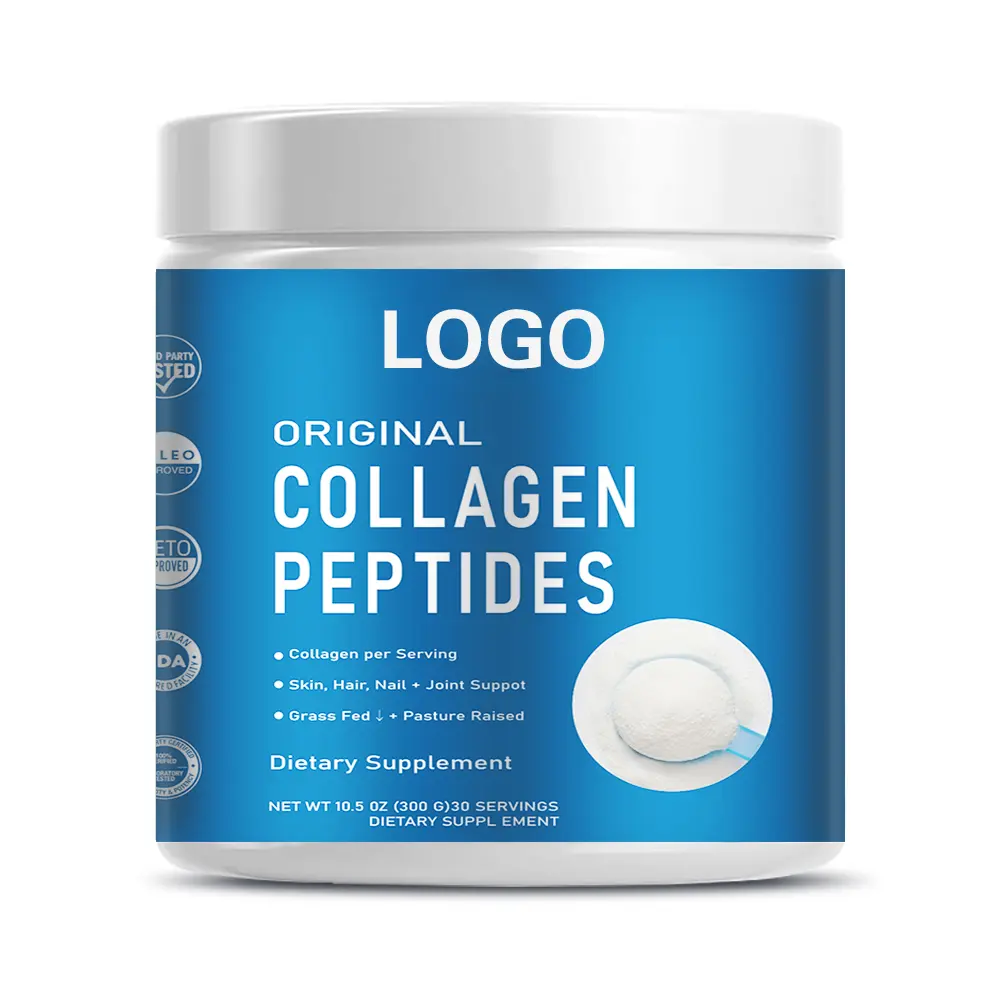 Private Labels Beauty Producten Gehydrolyseerd Vis Collageen Collageen Eiwit Drank Poeder Collageen Peptide