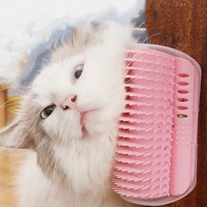 Cepillo de belleza para gatos con esquina para rascado, cepillo de aseo para gatos con bolsa de hierba gatera, cepillo de masaje y aseo para gatos para esquina de pared - Product Image 6