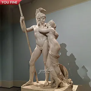 Estatua clásica decorativa de mármol de Venus y Marte