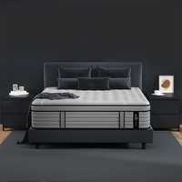 Matelas hybride ferme de luxe personnalisé dans une boîte avec matelas orthopédique en mousse à mémoire de forme en gel, tissu respirant et rafraîchissant