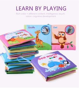 Baby Early Educational <span class=keywords><strong>Toys</strong></span> libro di stoffa lavabile illuminazione per bambini inglese bambino trasporto di animali libro di stoffa per bambini - Product Image 2