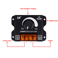 Variateur de lumière LED PWM DM2001C pour bandes lumineuses 12V/24V, interrupteur à bouton, effet de gradation plus fluide, 30A haute puissance, manuel, charge maximale 720W