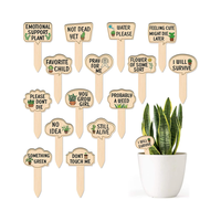 15 pièces marqueurs de plantes en bois drôles personnalisés pour fleurs succulentes plantes de verdure étiquettes imperméables étiquettes de plantes en bois extérieur intérieur