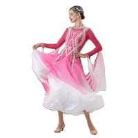 B-2269 personnalisé nouvelle robe de danse de salon standard international robes de danse de salon en soie perlée de haute qualité à vendre