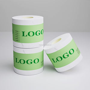 Paquets de 12 rouleaux de papier hygiénique en pâte de bois vierge gaufré souple personnalisés en gros - Product Image 3