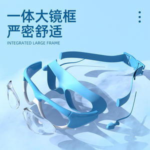 Gafas de natación para niños, montura grande, lentes de PC, impermeables, antivaho, con tapones para los oídos para niños - Product Image 3