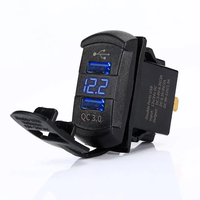 QC3.0 chargeur rapide voltmètre LED 12-24V support de téléphone pour interrupteur à bascule