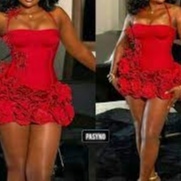 ชุดเดรสออกงาน 2 ชิ้น แฟชั่นใหม่ล่าสุดสำหรับผู้หญิง เสื้อสายเดี่ยวลายดอกไม้ผ้าสแปนเด็กซ์ พร้อมกระโปรงระบาย - Product Image 2