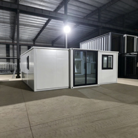 Casa Container Prefabbricata Espandibile con Tetto Piatto a Prezzo di Fabbrica, Casa Mobile Modulare Impermeabile per Cantieri Edili
