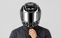 Nouveau casque de moto ABS à visière relevable, style sport racing, conception personnalisée OEM