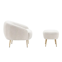 Fauteuil moderne en tissu Boucle à une place pour salon et appartement