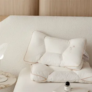 酒店系列奢华毛绒凝胶条纹枕头内插防尘螨防过敏