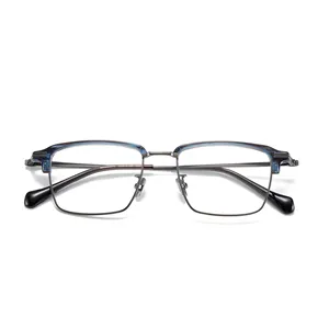 Firoad 2024 Simple Ins Gafas con montura de metal Anti Blue Light Gafas Moda TR90 Piernas Marcos para miopía Marcos ópticos Gafas planas