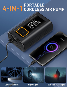 Inflador de Neumáticos Portátil, Bomba de Aire Eléctrica, Compresor de Aire Multifuncional para Vehículos - Product Image 2
