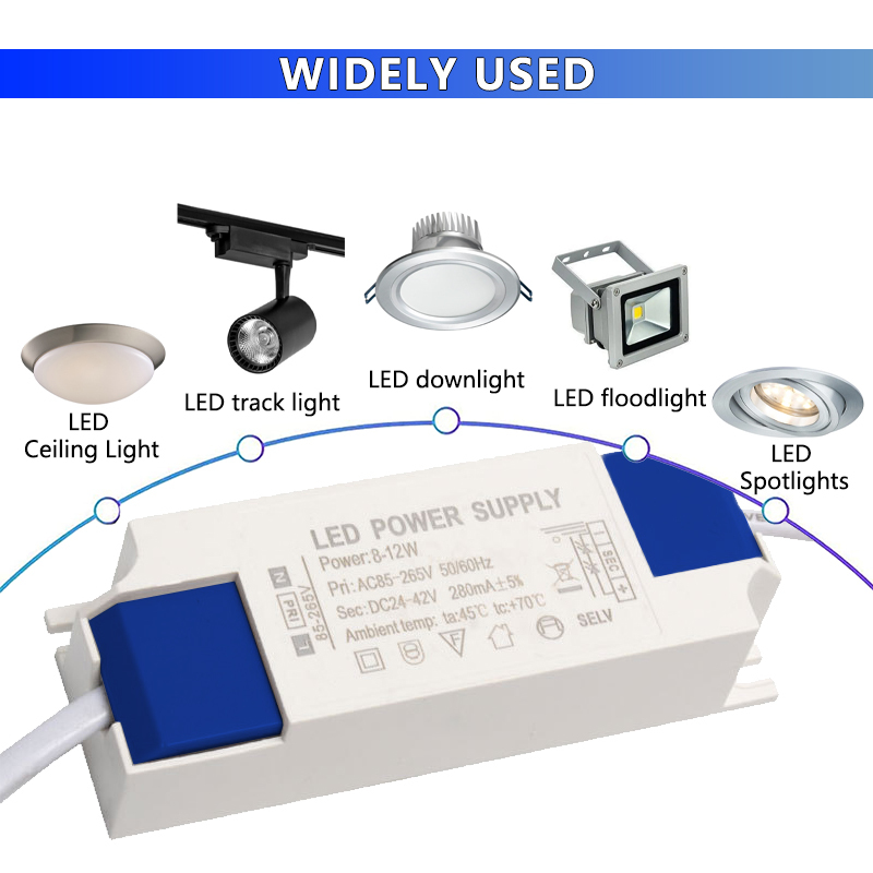 Driver led 10w 220v 300mAh alimentatore a corrente costante per led 8-12x 1w
