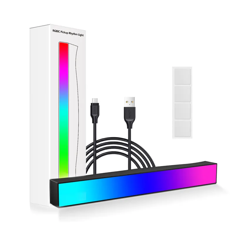 Led RGB Rhythm Lights 5V USB APP Control Music Sync Led Strip Multi Color Sound Bar Light Gaming Desk Lamp