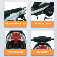 Scooter à essence 125cc, monocylindre, moteur sans balais, scooter à essence automatique 4 temps, tout-terrain, moto à deux roues pour adultes