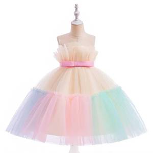 Nuevo Vestido de Tul con Lazo para Niñas, Estilo Princesa, para Fiesta de Cumpleaños, Actuación en Escenario, Traje Elegante para Concurso, 2026 - Product Image 1