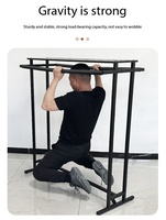 Expositor de Ropa Metálico Resistente con Diseño de Doble Barra y Doble Fila, Estilo Isla, para Tiendas de Ropa