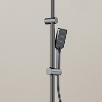 Ensemble de mitigeur de douche chaud/froid 4 fonctions en alliage d'aluminium 4119 avec affichage numérique et douchette à main pour projets de salle de bain