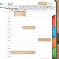 Nouveau carnet A5 en similicuir avec reliure cousue et fermeture à pression, organiseur quotidien, journal, coffret cadeau d'affaires personnalisable 2027