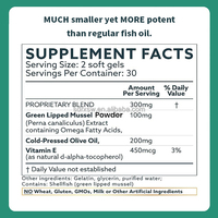 Gélules d'huile de moule à lèvres vertes sous marque privée 300mg – Soutien exclusif pour les articulations et les muscles – OEM/ODM