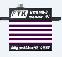 Servo numérique étanche IP67 PTK 9110 MG-D 88g avec engrenage SS, brushless BLS HV, 100kg, 0.082sec, 3S 4S LiPo pour RC, avion à voilure fixe, voiture, robot