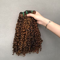 Mèches de Cheveux Vierges du Vietnam Double Tressées Alignées Funmi Pixie Curl Qualité Supérieure Couleur Piano P4/30