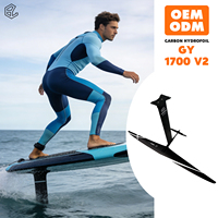 Kit Hydrofoil Long Glide Carbon GY 1700 V2 pour Pump Foil, exploration en aval et navigation longue distance avec efficacité de pompage optimale