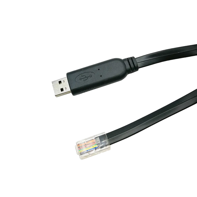 USB Console Cable USB to RJ45 Rollover Flat Cable with FTDI Chip for Routers Switches Supports Windows Mac Linux