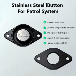 Soporte de pared de plástico iButton, resistente a temperaturas extremas, a impactos y a la corrosión, con lectura táctil para sistema de patrullaje de seguridad. - Product Image 2
