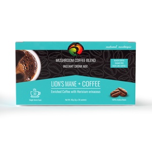 Qinshantang leoni criniera nera caffè istantaneo 3g * 30 bustine/scatola di funghi macinati caffè cioccolato zucchero gusto funzione dimagrante - Product Image 3