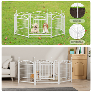 <strong>Dog</strong> Playpen Indoor 24 Inch 8 Panels Metal <strong>Dog</strong> <strong>Pen</strong> Pet Fence Outdoor Exercise <strong>Pen</strong> with <strong>Doors</strong>, Heavy Duty <strong>Dog</strong> Fence Puppy <strong>Pen</strong> - Product Image 5
