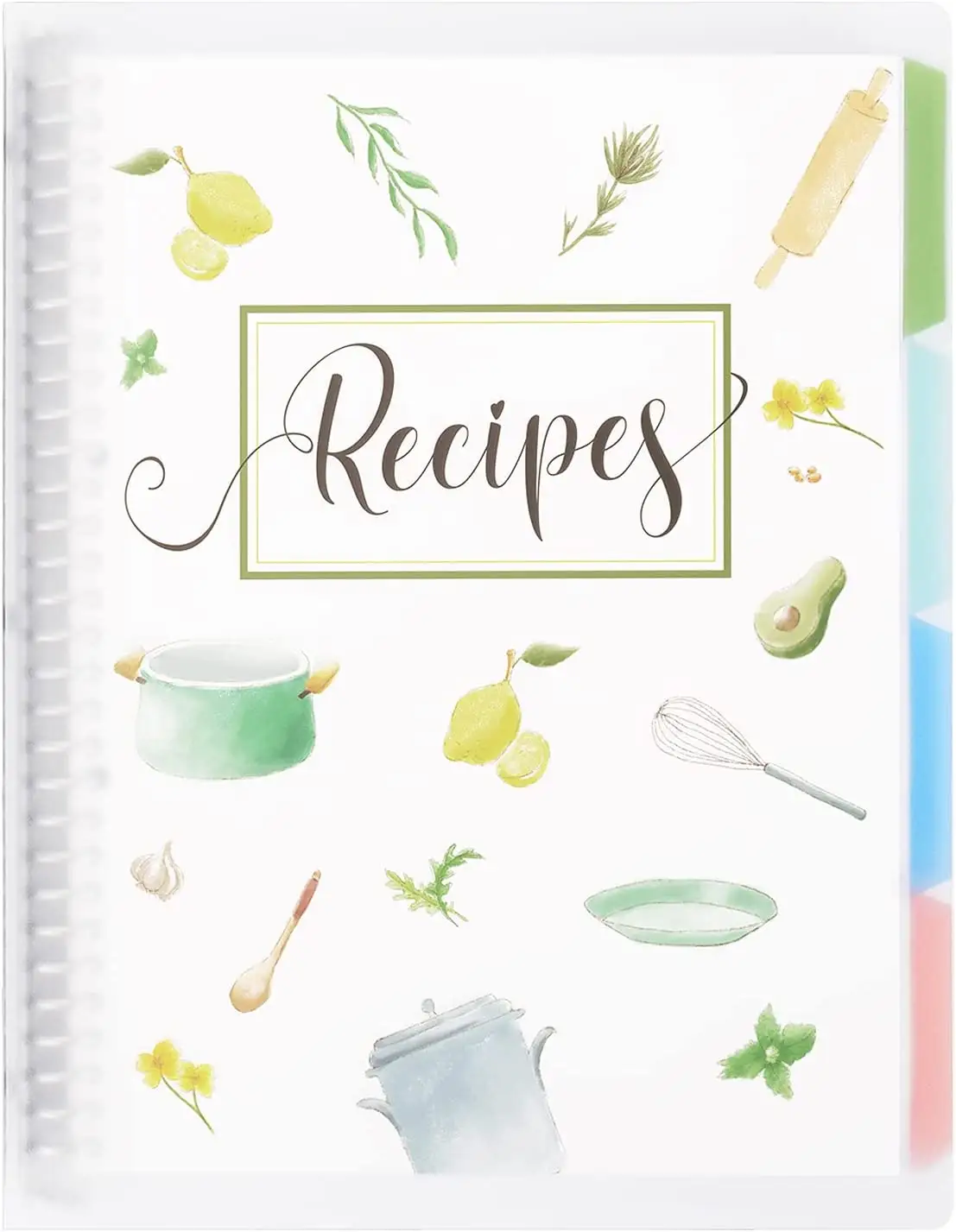 Plastic Cover Removable O-Ring Recipe Binder Journal Book Cookbook Recipe Notebook to Write Your Own Recipes