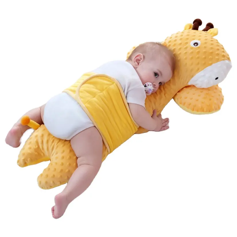 Promotional toys Baby Giraffe Plush Pillows 2023 Custom Comfort Newborn Cartoon Unisex Plush Toy Customers Logo funny gifts