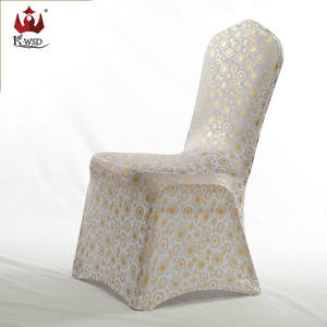 Hot Sản phẩm bán chạy Deluxe phong cách Vàng Vòng mẫu thiết kế ăn uống ghế bìa cho đám cưới - Product Image 1